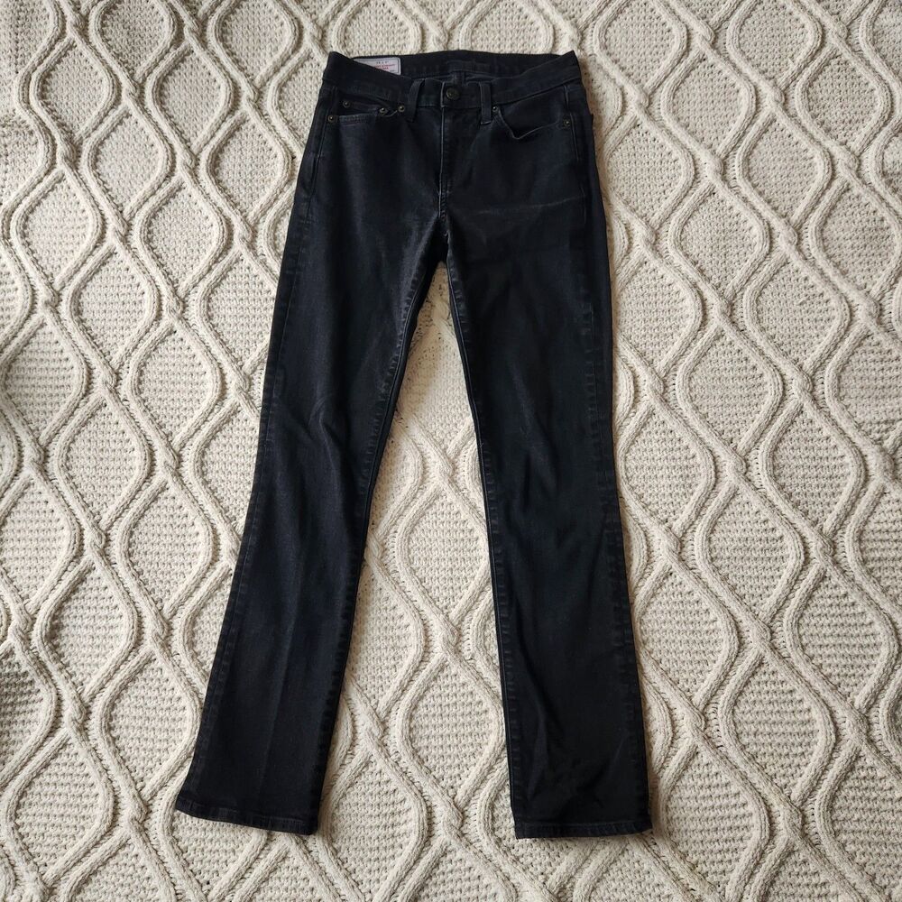 Gap Classic Straight Mid Rise-Black Rinse-  Size 0/25 Petite